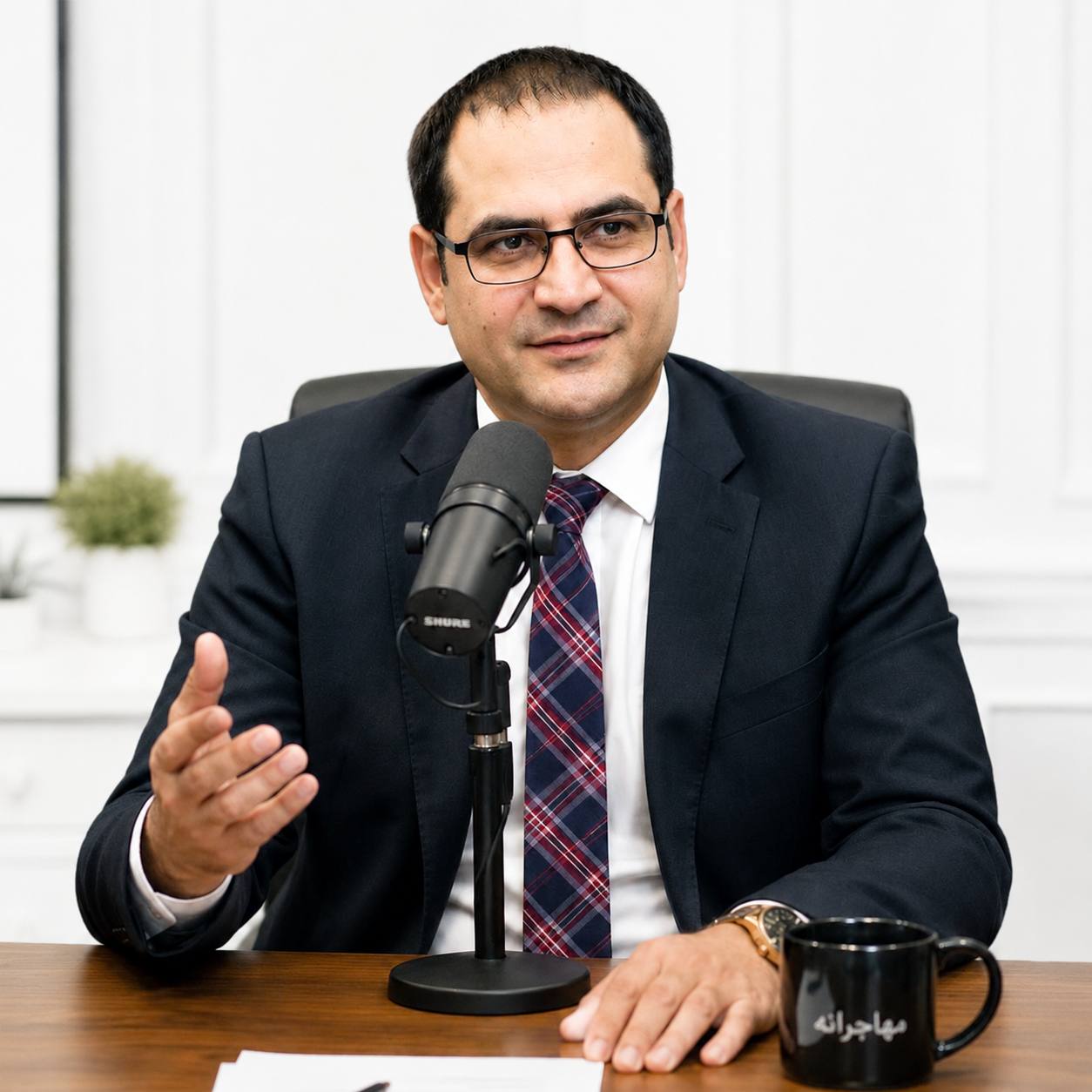 Javad Latifzadeh mit professioneller Filmkamera